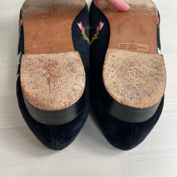 BERK Burlington Arcade London Black Velvet Floral Embroidered Loafer Shoe - Picture 9 of 11